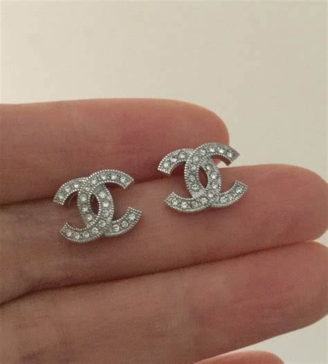 chanel silver 925 earrings|authentic chanel earrings.